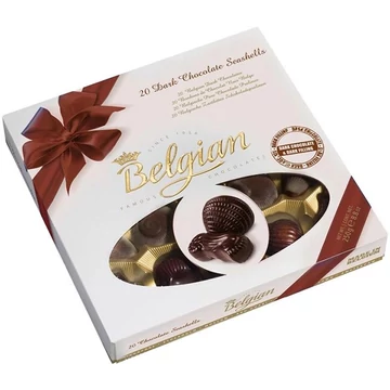 Csokoládé BELGIAN Seashells Dark tengergyümölcse étcsokoládés desszert 250 g