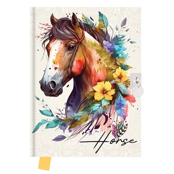 Emlékkönyv JUNIOR Horse szív alakú lakattal