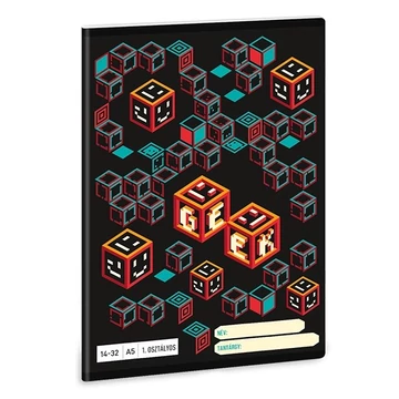 Füzet vonalas ARS UNA A/5 32 lapos 14-32 1. osztályos Geek
