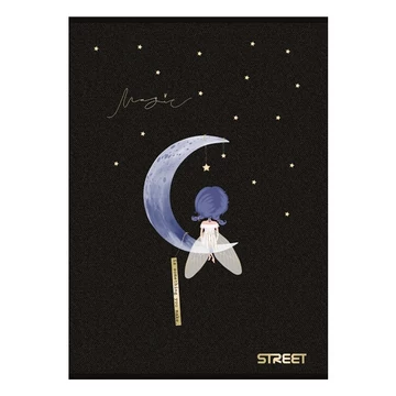 Füzet sima STREET A/4 54 lapos Black&Gold