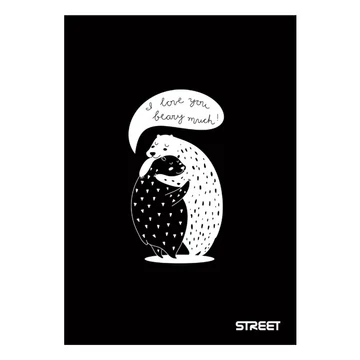 Füzet sima STREET A/4 54 lapos Black&White