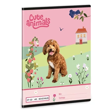 Füzet kockás ARS UNA A/5 32 lapos 27-32 Cute Animals-Doggie