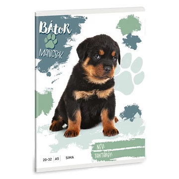 Füzet sima ARS UNA A/5 32 lapos 20-32 Bátor mancsok-Rottweiler