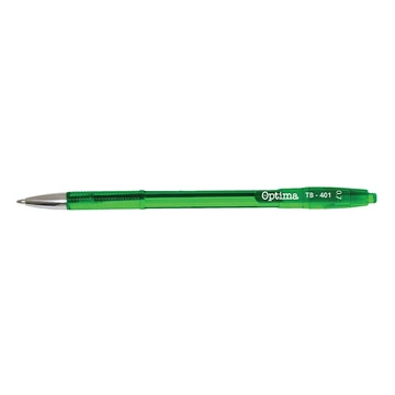 Golyóstoll OPTIMA nyomógombos TB 401 0,7 mm zöld