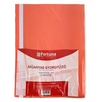 Gyorsfűző FORTUNA műanyag narancssárga 25 darabos