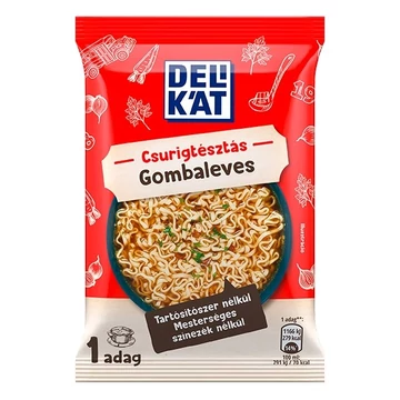 Instant tésztás leves DELIKÁT Gombaleves csurigtésztával 57 g
