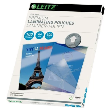 Lamináló fólia LEITZ A/4 100 mikron 100 íves fényes