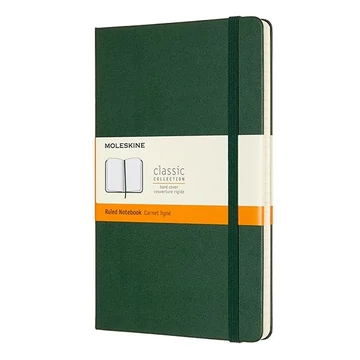 Notesz vonalas MOLESKINE QP060K15 "L" keményfedeles mirtusz zöld