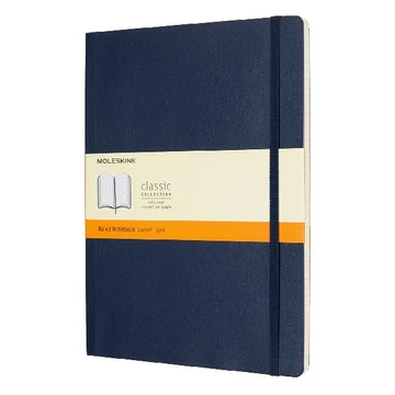 Notesz vonalas MOLESKINE QP621B20 "XL" puhafedeles zafirkék