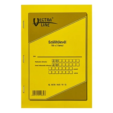 Nyomtatvány szállítólevél VECTRALINE A/5 50x3