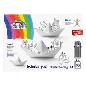 Rajztömb FIORELLO A/4 80 g 10 ív/tömb műszaki