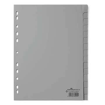Regiszter DURABLE műanyag A/4 A-Z 15 részes szürke