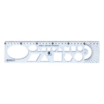 Sablon vonalzó OPTIMA kék 30cm