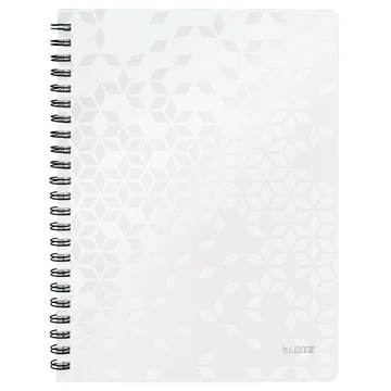 Spirálfüzet kockás LEITZ Wow A/4 80 lapos fehér