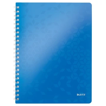 Spirálfüzet kockás LEITZ Wow A/4 80 lapos kék