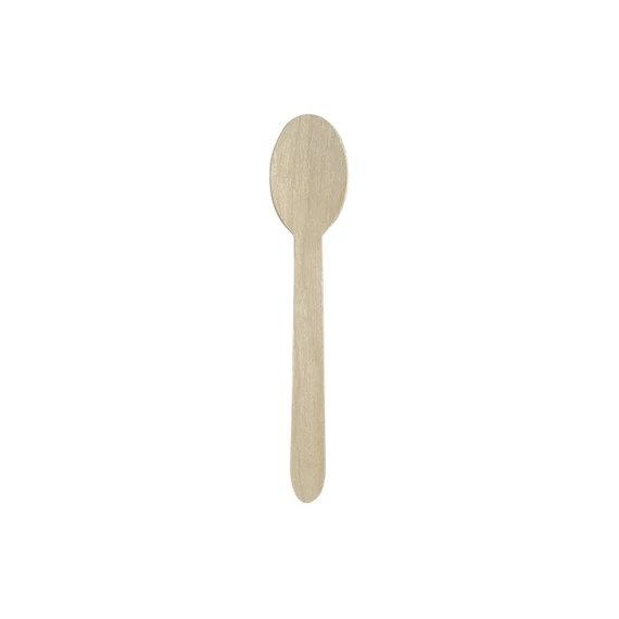 Evőkanál eldobható fa BIO 16cm 100 darabos