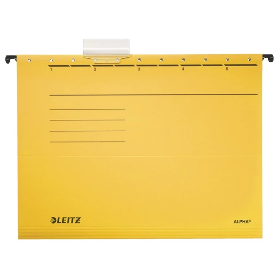Függőmappa LEITZ Alpha Standard A/4 karton sárga 25 darabos