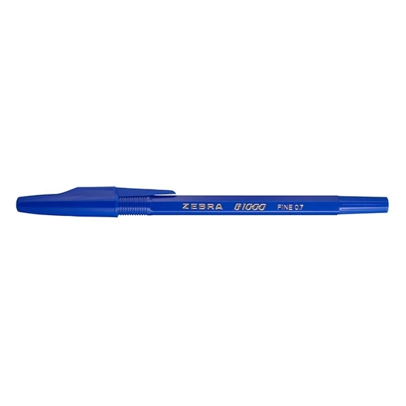 Golyóstoll ZEBRA B1000 eldobható kupakos 0,7 mm kék
