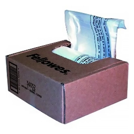 Hulladékgyűjtő zsák FELLOWES iratmegsemmisítőhöz 23-28 liter kapacitásig 100/csom