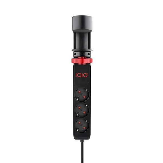 Kábel hosszabbító IOIO asztalhoz rögzíthető 3 aljzat 1,5m, 2xUSB-A, 1xUSB-C fekete