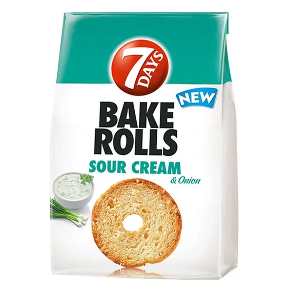 Kétszersült kenyérkarika TUC Bake Rolls hagymás tejfölös 80 g