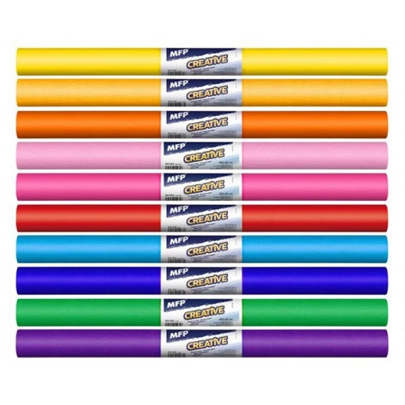 Krepp papír 50x200cm mix vegyes színek 10 darabos