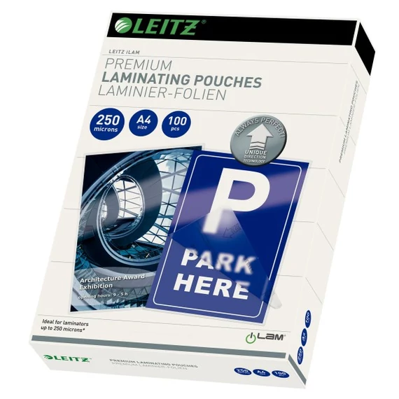 Lamináló fólia LEITZ A/4 250 mikron 100 íves fényes