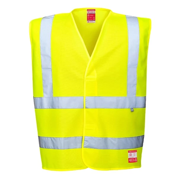 Láthatósági mellény PORTWEST lángálló és antisztatikus sárga 2XL-3XL