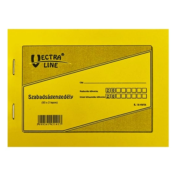 Nyomtatvány szabadságengedély VECTRALINE 50x2
