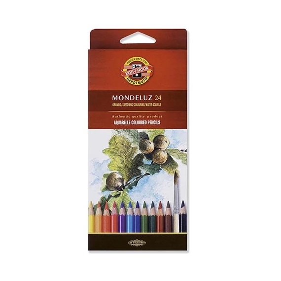 Színes ceruza KOH-I-NOOR 3718 Mondeluz Aquarell hatszögletű 24 darabos