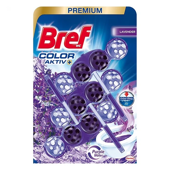 Toalett illatosító golyó BREF Color Aktiv Lavender 3x50 g