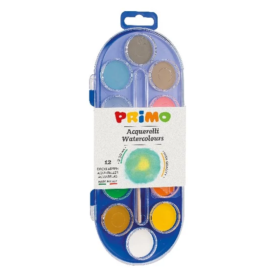 Vízfesték PRIMO 30 mm ecsettel 12 darabos